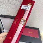 Cartier Tank Solo 316L Steel 24MM Imported Quartz Movement Gold Bezel Women Square Watch